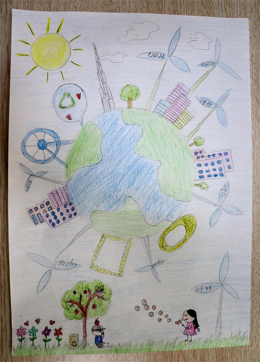 《保护地球,人人有责》 马艳婷 9岁