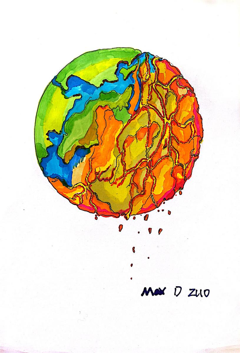 《地球已超载，它沸腾（生气）了》 Max D Zuo 7岁