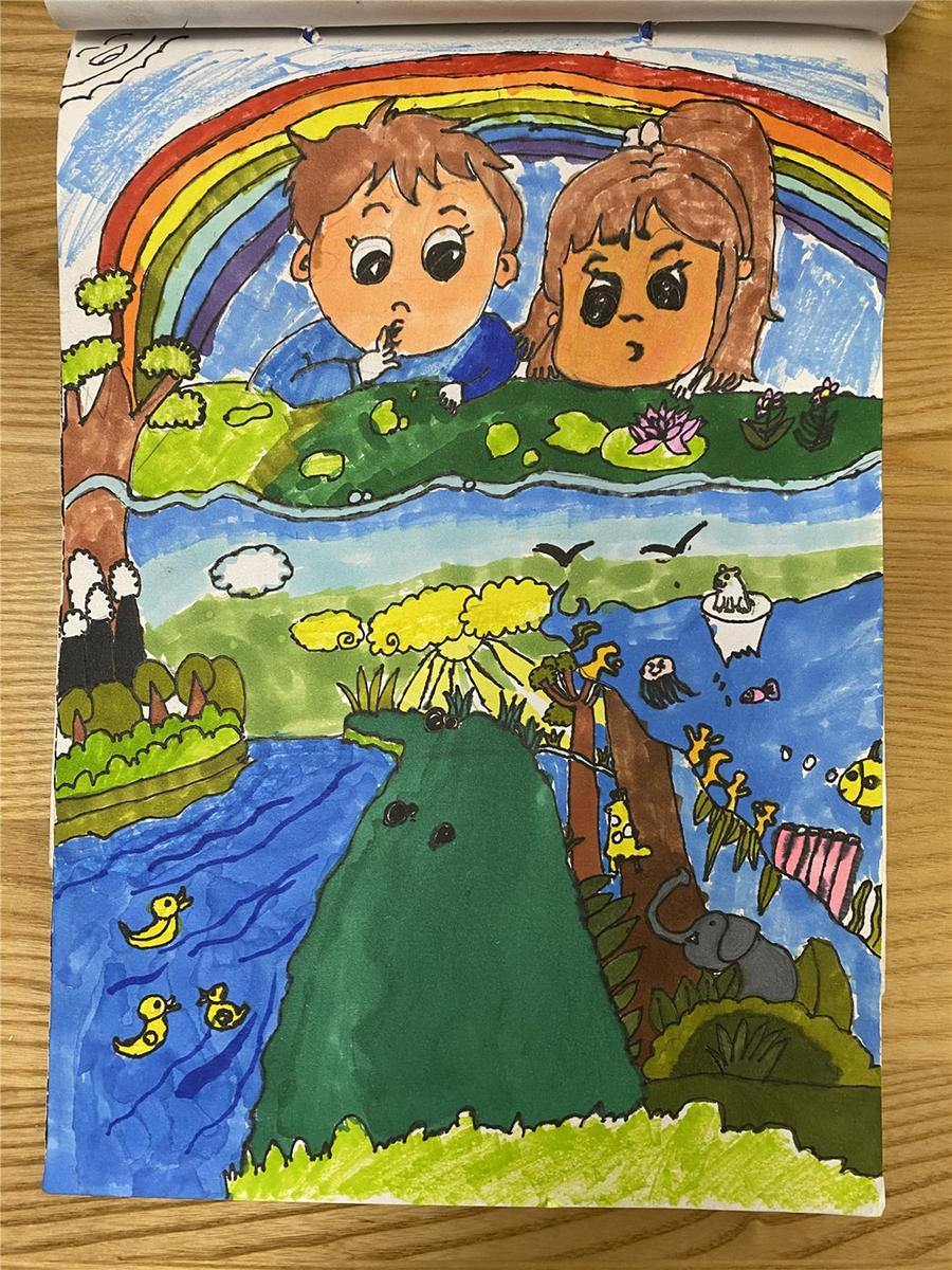 《夏日彩虹，保护地球》 孙睿阳 7岁