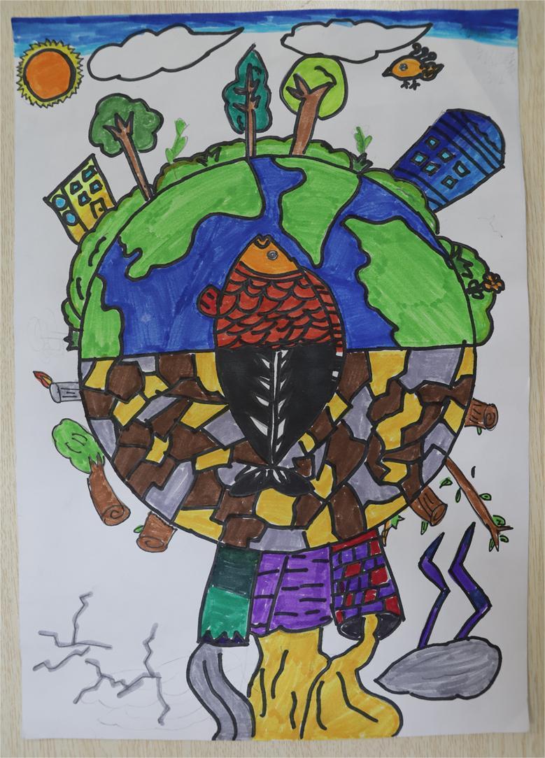 《保护环境》刘迎曦  9岁