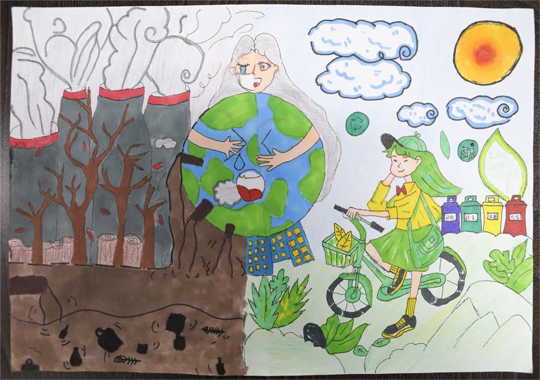 《保护地球 低碳出行》 陈雨盈 12岁