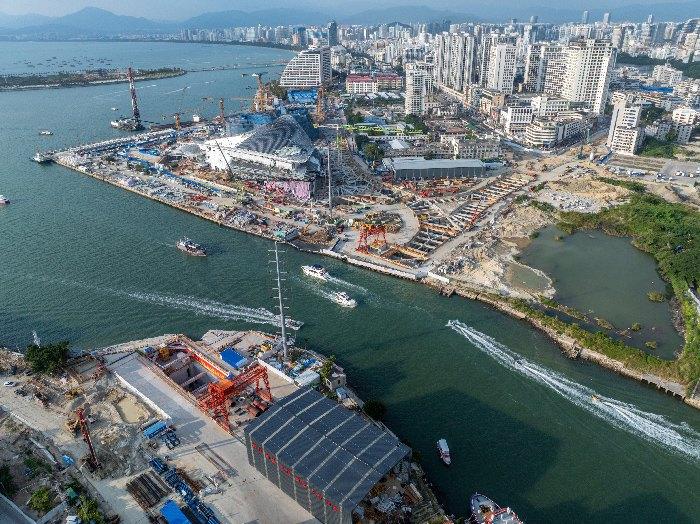 海南三亚首条水下隧道工程提速推进