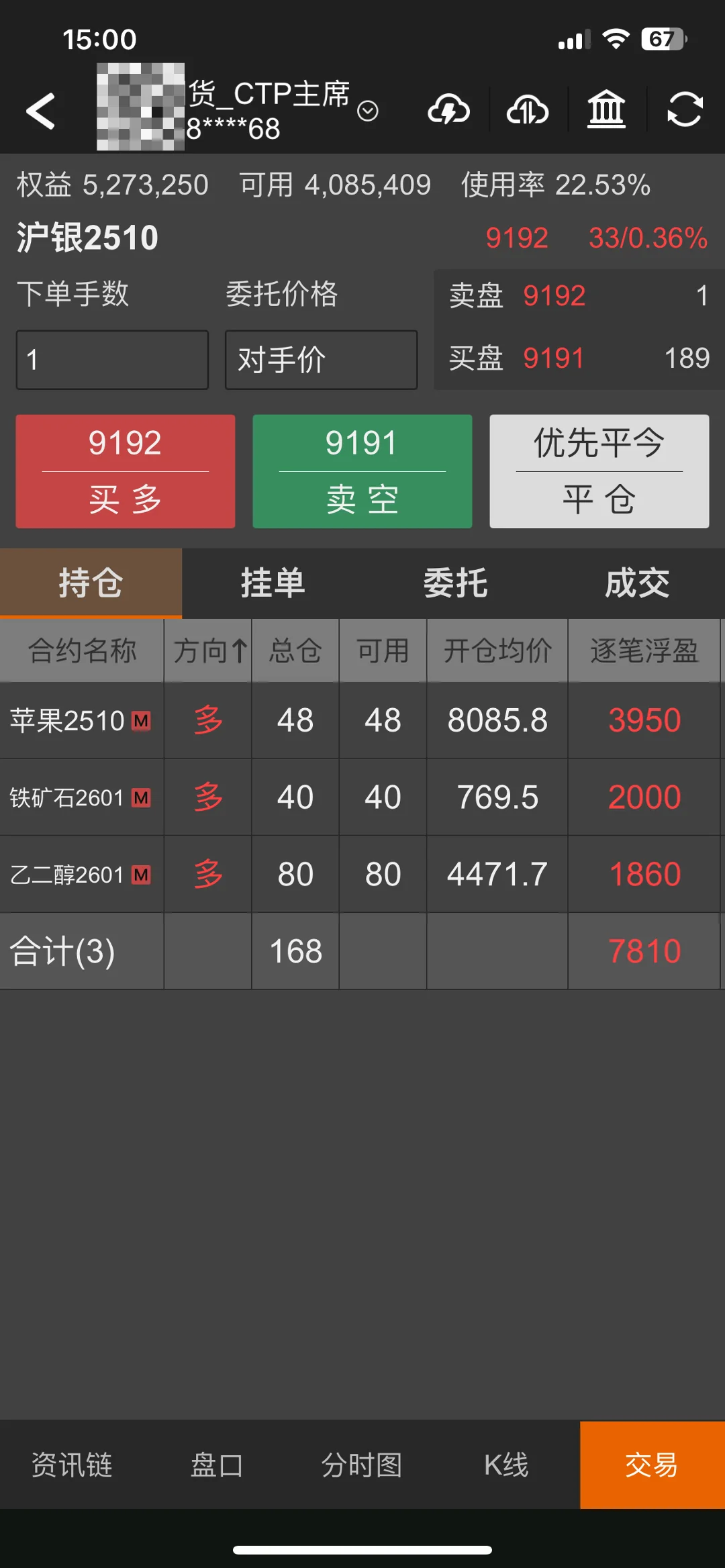 8月22日持仓，今日赚4万